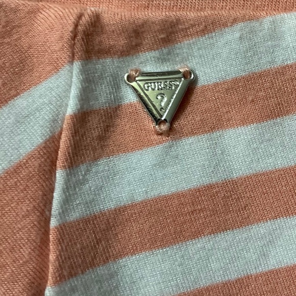 GUESS Maxi Skirt Coral and White Stripes Small - Picture 2 of 7